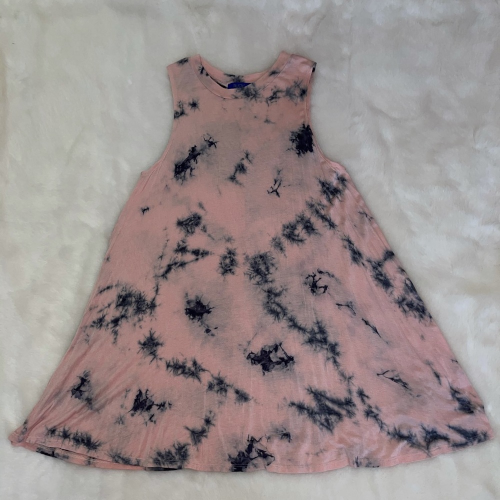 Blush tie dye tank dress